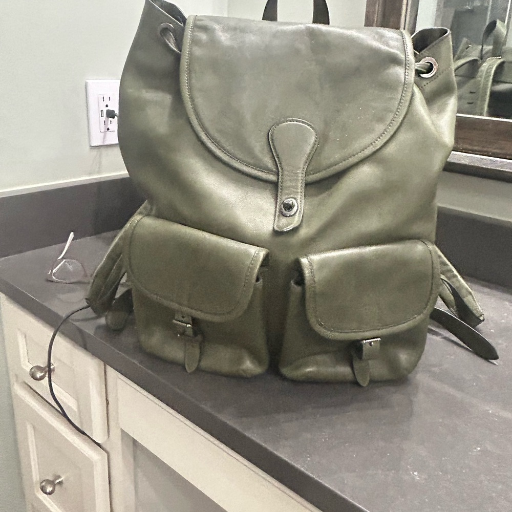Coach Olive Green Backpack - Picture 4 of 6